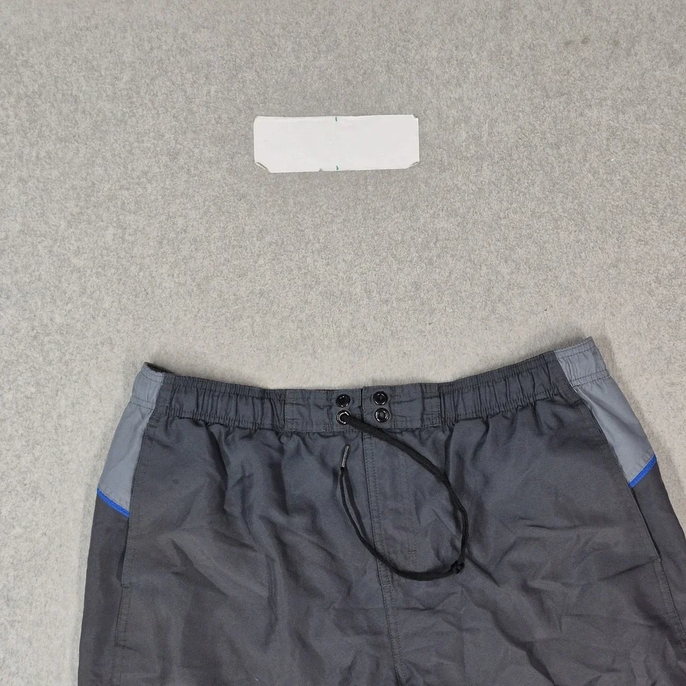 Nike Men Swimwear L Gray Swim Trunks Shorts Swoosh Logo Drawstring 8